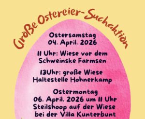 Mehr über den Artikel erfahren Große Ostereiersuche in Farmsen-Berne, Bramfeld und Steilshoop